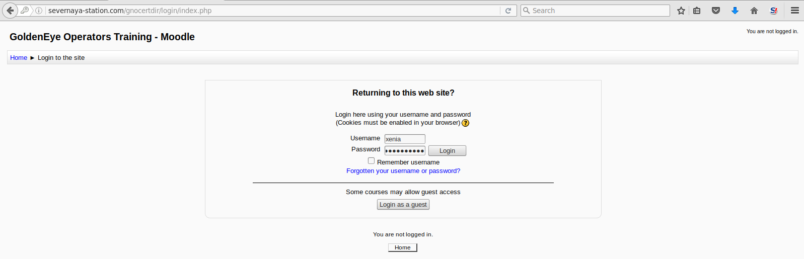 goldeneye moodle login xenia